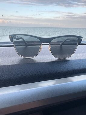 Ray-Ban Women's Black and Gold Cat-Eye Sunglasses